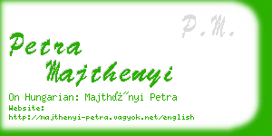 petra majthenyi business card